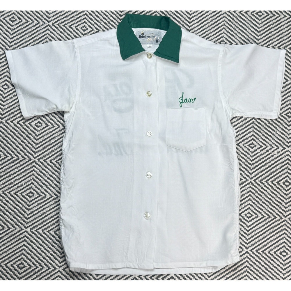 Dunbrooke Bowler Pepsi Cola Anderson Ind Vtg Short Sleeve Shirt‎ Size 14